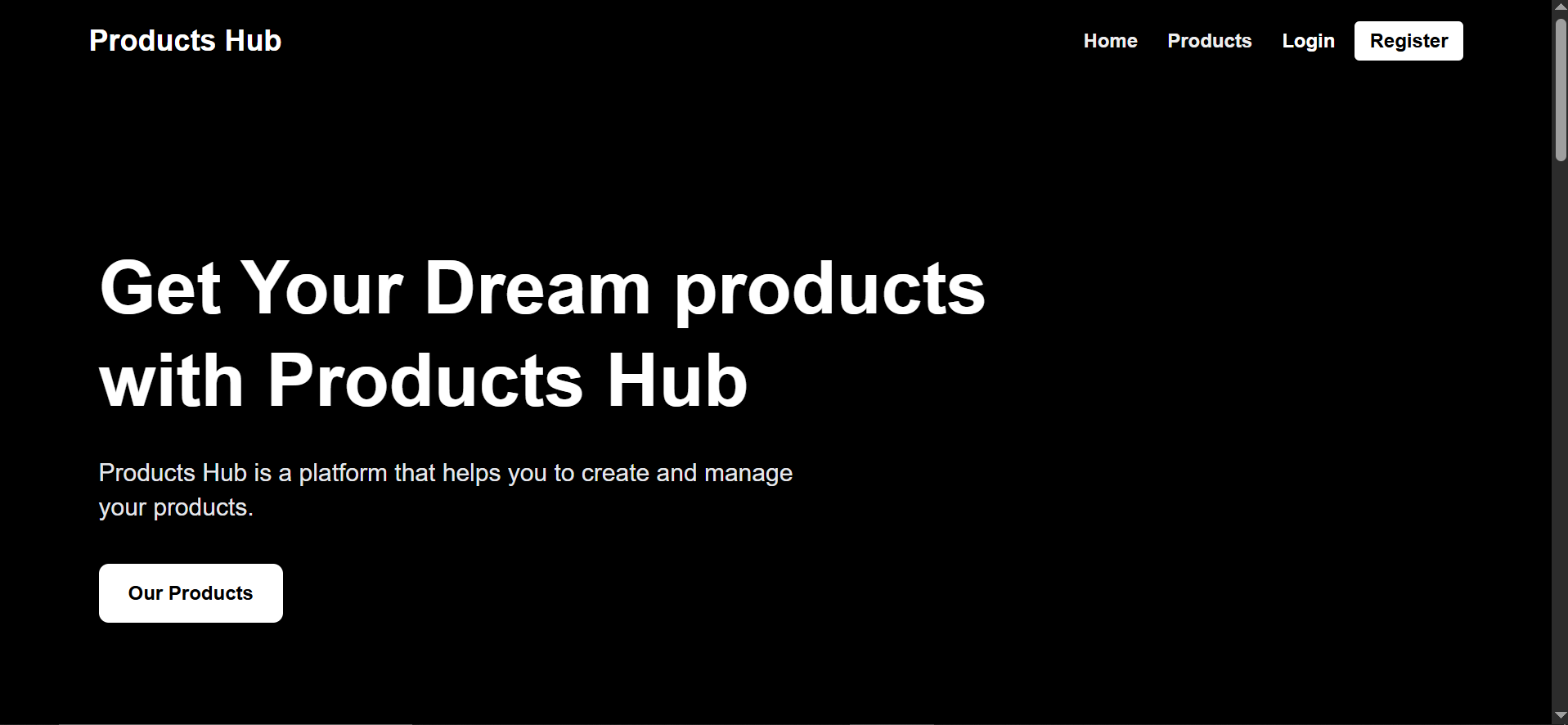 Product Hub – Product Management Web App